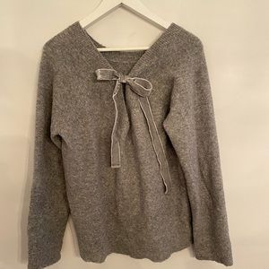 J Crew Sweater with Back Bow Detail